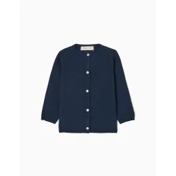 Gilet En Maille En Coton Bébé Bleu Foncé