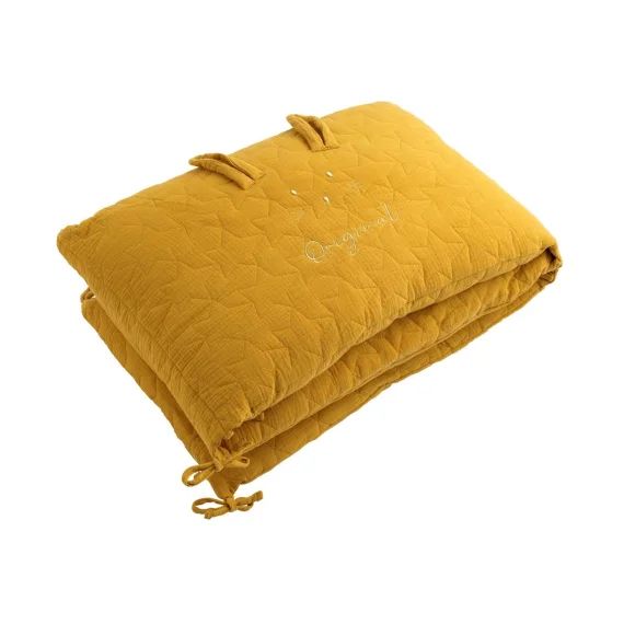 Tour De Lit Bébé En Coton Jaune