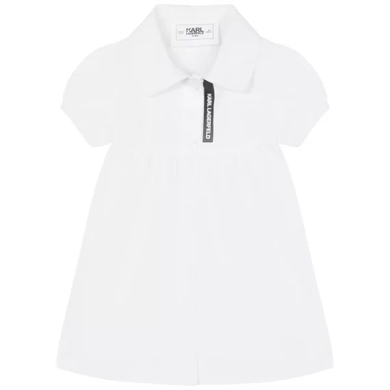 Robe chemise en popeline Fille Blanc