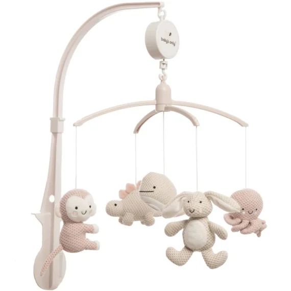 Mobile Musical Animals Beige, Rose, Noir