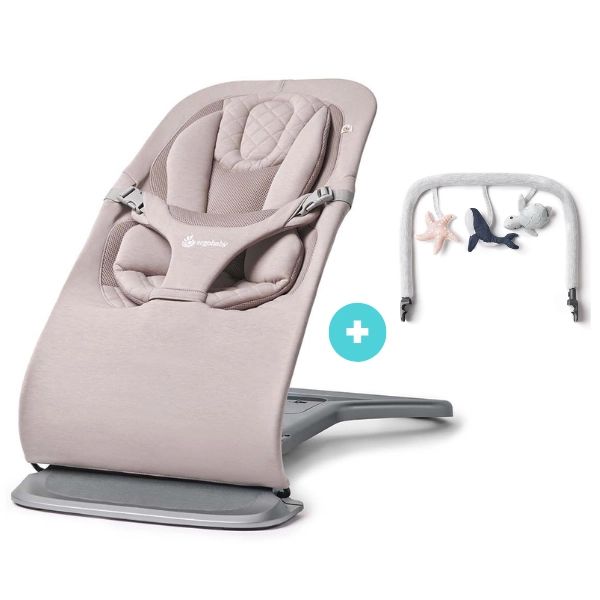 Transat Ergobaby Evolve – Blush Pink + Barre de Jeu – Merveilles de l&rsquo;Océan (Offerte)