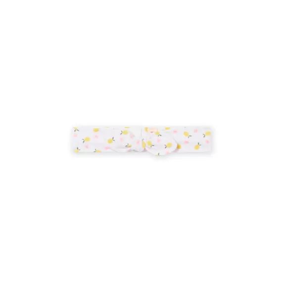 Bandeau Blanc À Imprimé Citron Et Fleur Bébé Fille