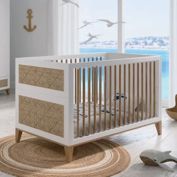 Lit bébé évolutif Nami 70×140 Neige