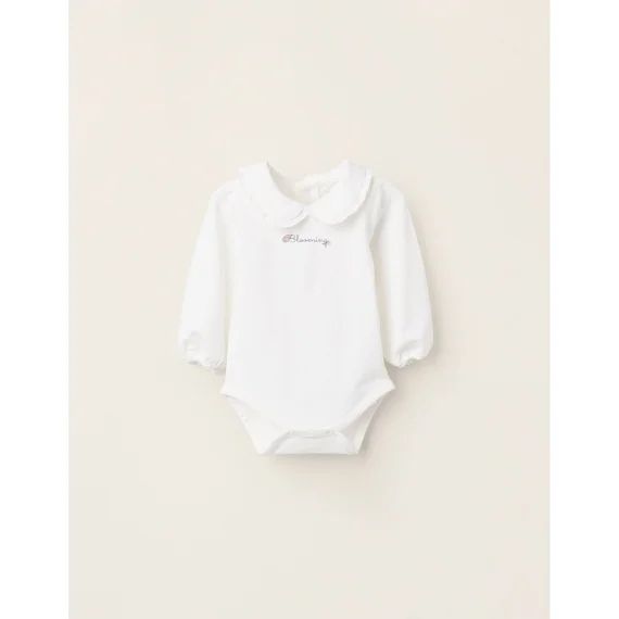 Body Avec Col Peter Pan Et Volants Blanc