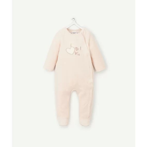Dors bien velours en fibres recyclées rose pâle –  – Soldes