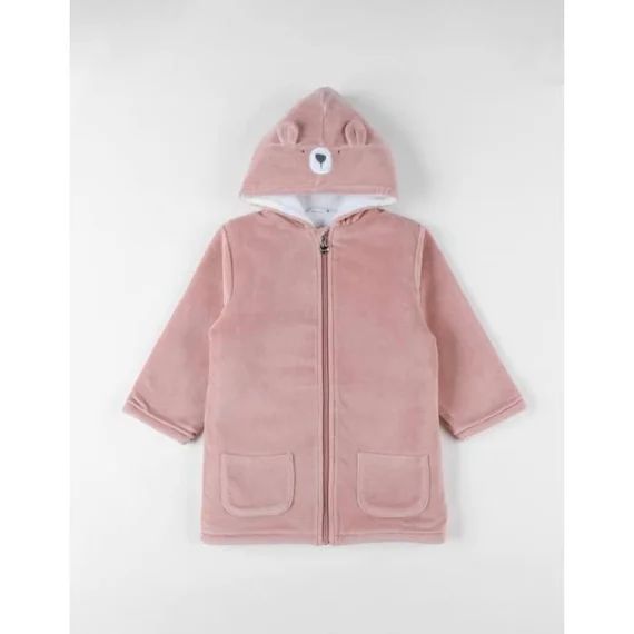 Peignoir Ours, Velours Beige