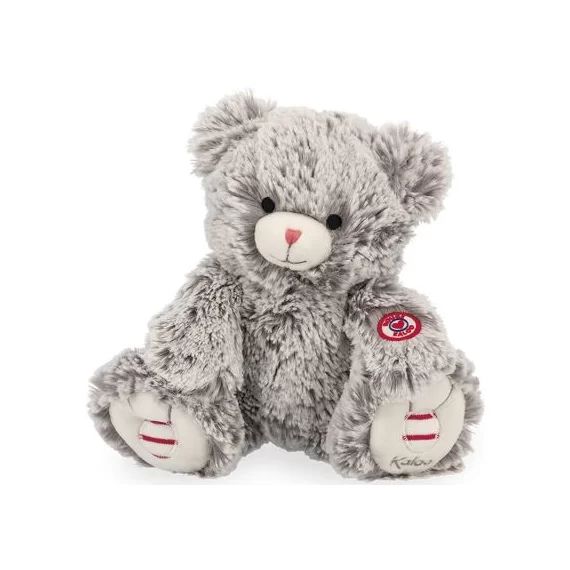 Peluche ours gris prestige Mae (24 cm)