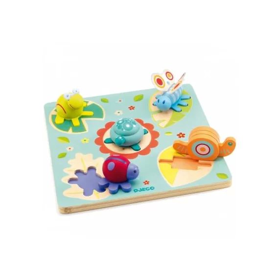 Puzzle encastrement Tortue et ses amis (5 pièces)