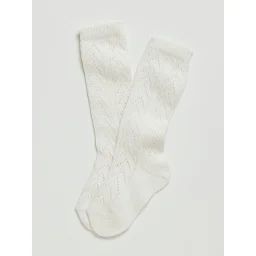 Chaussettes Hautes Ajourées Bébé Ecru