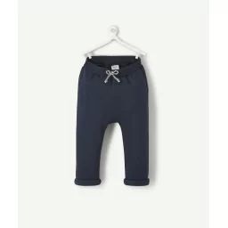 Pantalon sarouel bébé garçon en fibres recyclées bleu marine –  – Soldes