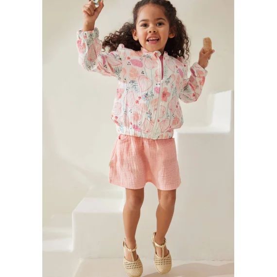 Jupe Enfant Rose En Gaze De Coton Caraïbes Rose