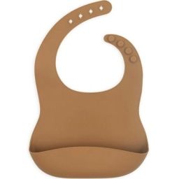 Bavoir en silicone caramel