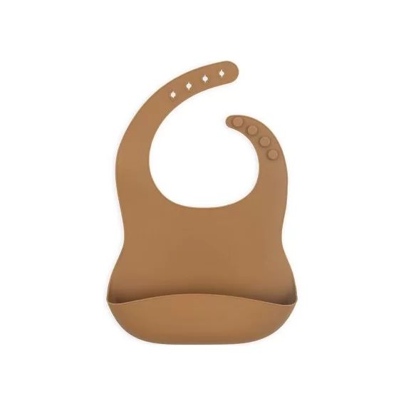 Bavoir en silicone caramel