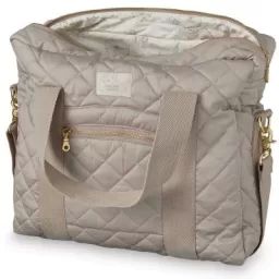 Sac à langer à anses beige noisette