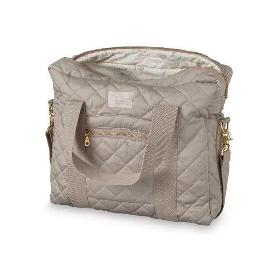 Sac à langer à anses beige noisette