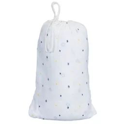 SAUTHON Lot de 2 draps housse coton bio Hello blanc