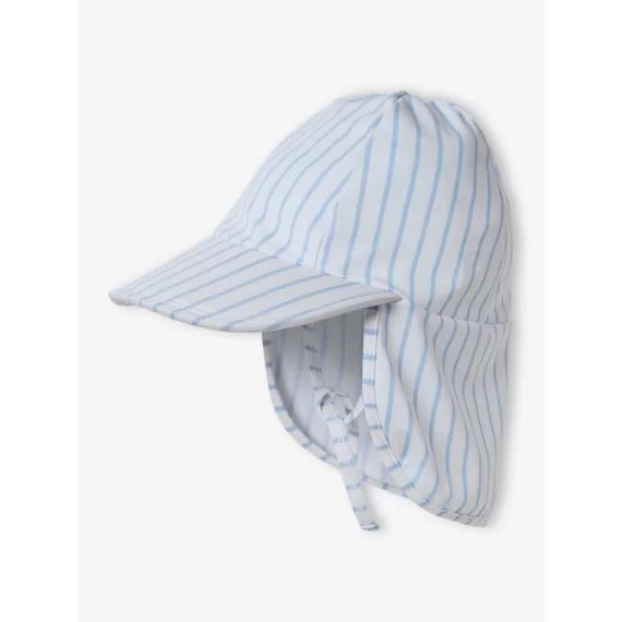 Casquette bébé garçon avec protège nuque écru