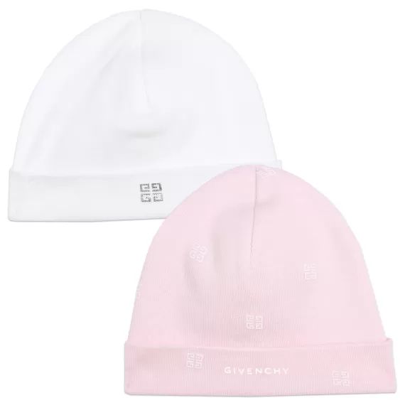 Lot de 2 bonnets imprimés UNISEXE Rose