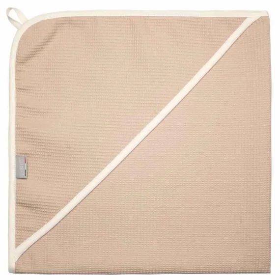 Cape De Bain Bébé En Coton Nid D&rsquo;abeille Tu Beige Beige