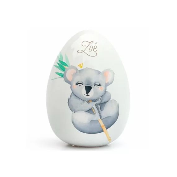 Oeuf en porcelaine Koala (personnalisable)