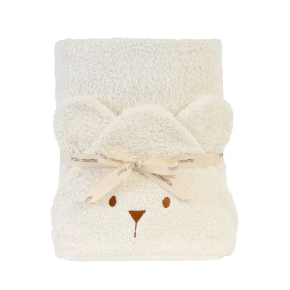 Cape de bain à oreilles Ourson – écru