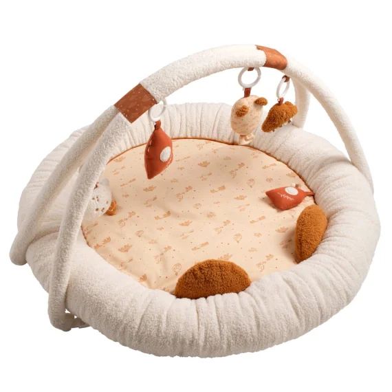 Tapis D&rsquo;éveil Ours En Bouclette Beige