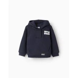 Sweat Gratté Avec Capuche Bleu Foncé