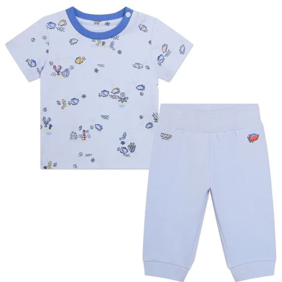 Ensemble jogging et T-shirt Garçon Bleu