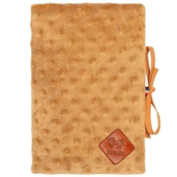Protège Carnet De Santé En Minky Naissance Camel Marron
