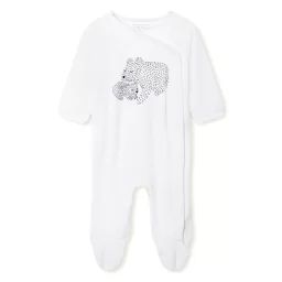 Pyjama velours avec imprimé Garçon Blanc
