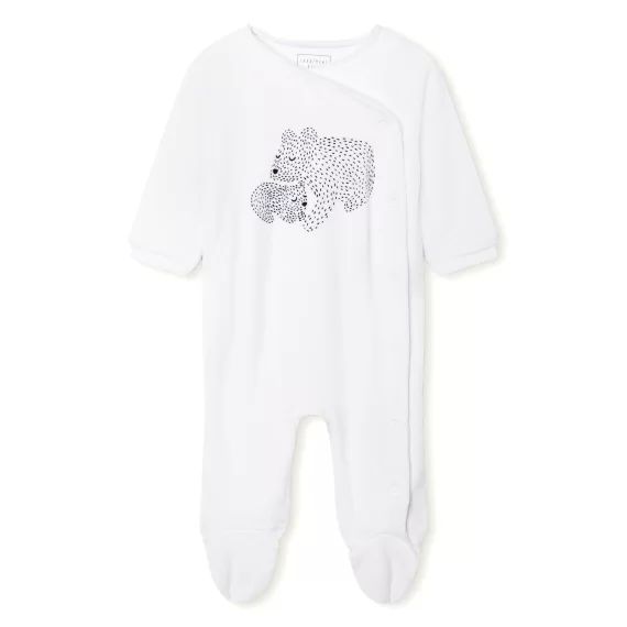 Pyjama velours avec imprimé Garçon Blanc