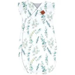 Gigoteuse Turbulette Légère Kimono Eucalyptus Blanc Imprimé Eucalyptus