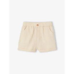 Short en gaze de coton bébé écru