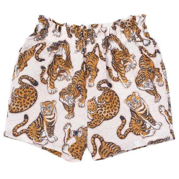 Short imprimé avec volants Fille Beige