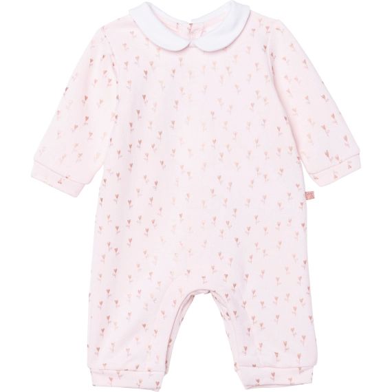 Combinaison en molleton Fille Rose