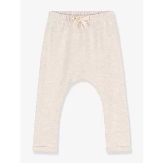 Pantalon bébé en jersey épais PETIT BATEAU beige chiné