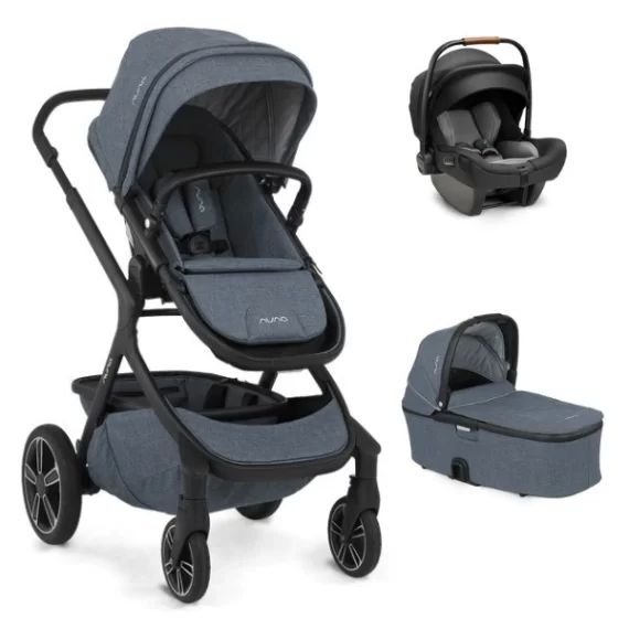 Poussette Nuna Demi Grow + Nacelle – Aspen + Coque Auto Pipa Next – Caviar