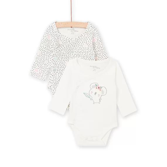 Lot De 2 Bodys À Ouverture Croisée – Ecru