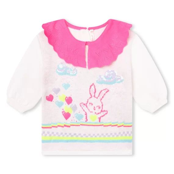 Robe en tricot fantaisie Fille Beige