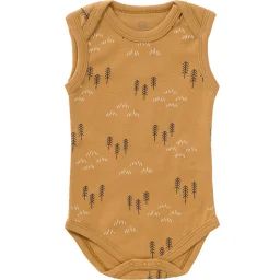 Body sans manches en coton bio Woods spruce yellow (6-12 mois : 67 à 74 cm)