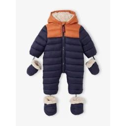 Combipilote colorblock bébé doublée et matelassée encre