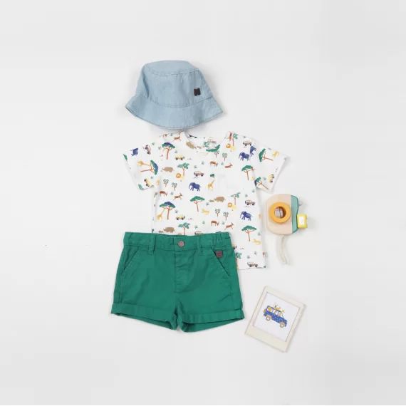 Chapeau en denim léger Garçon Bleu