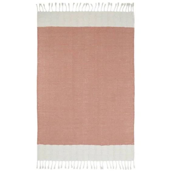 Tapis Coton Lucia Rose Liege Par Nattiot – 100 X 150 Cm – Rose – 100 X 150 Cm Rose