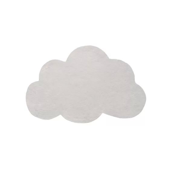 Tapis nuage en coton gris clair (67 x 100 cm)