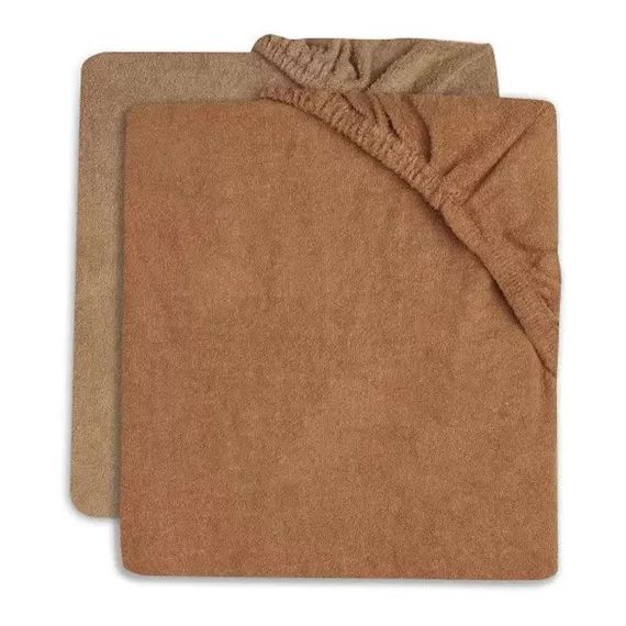 Housse Matelas À Langer Éponge – Jollein – Caramel/biscuit – 50x70cm – Pack De 2 Marron