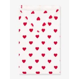 Cape de bain en éponge Coeurs PETIT BATEAU blanc imprimé