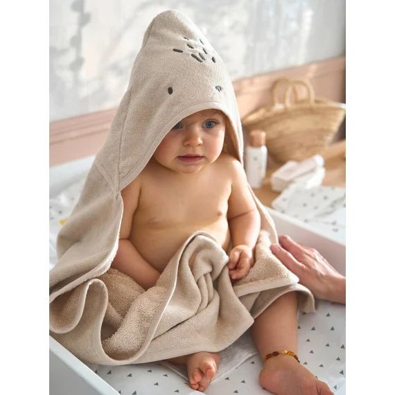 Cape de bain / Serviette à capuche essentiels Bébé et Enfant sable