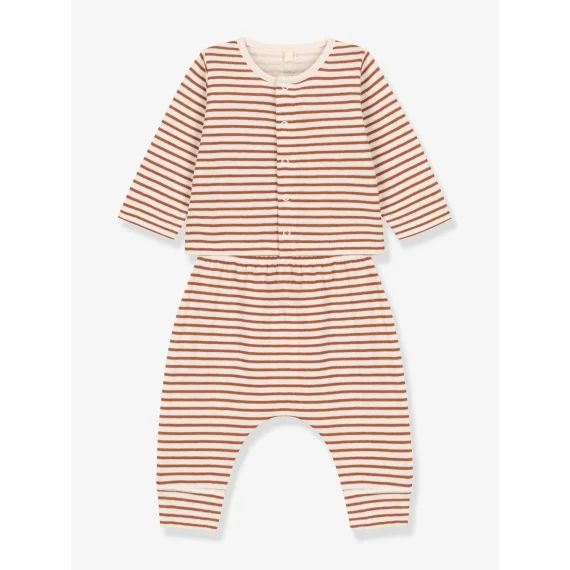 Ensemble 2 pièces à rayures PETIT BATEAU blanc