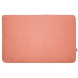 Oreiller Plat En Gaze De Coton Jeanne Terracotta