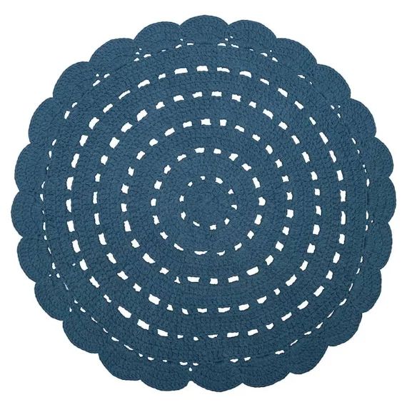 Tapis Chambre Enfant Crochet Alma Bleu